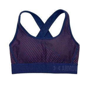 ❤️ 🆕 Under Armour Black Sport Bra red / navy pattern For Women size  XS